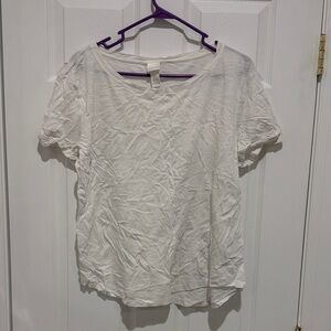 H&M White Short Sleeve Tee